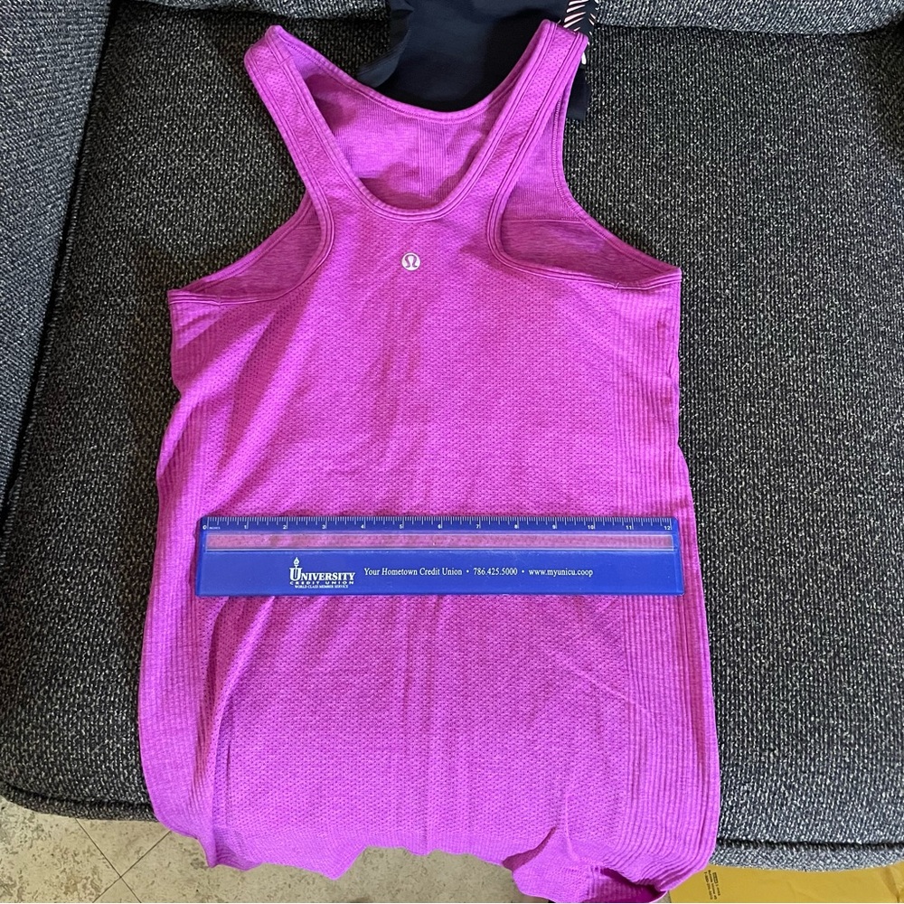 LULULEMON ATHLETICA WOMENS PURPLE/PINK TANK TOP YOGA RUNNING